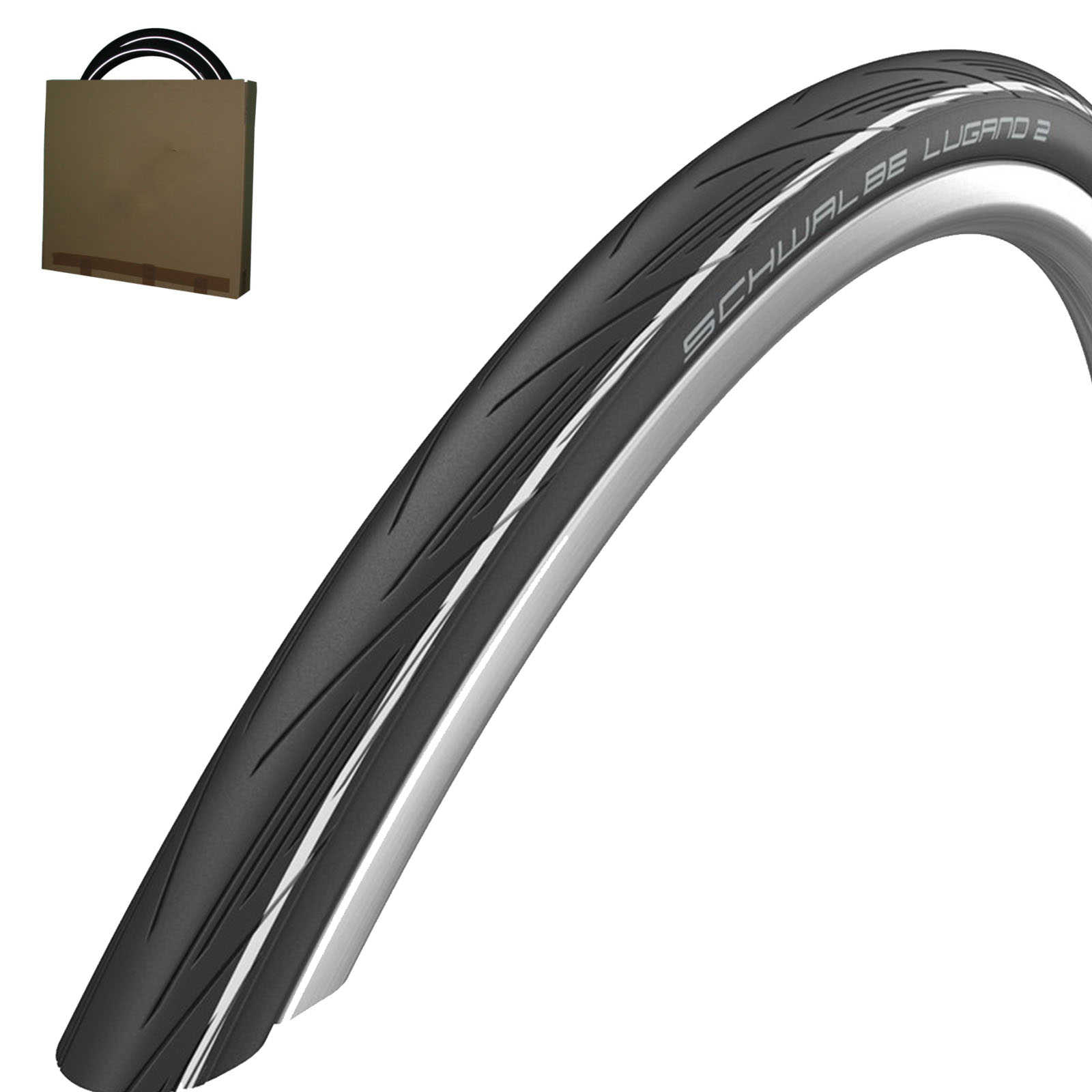 Schwalbe Reifen Lugano II HS471 25-622 K-Guard schwarz/weiß