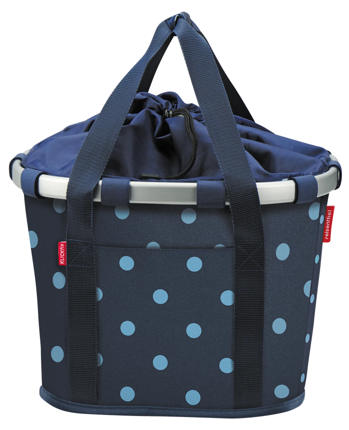KLICKFIX Reisenthel Lenkertasche 35x28x26cm Bikebasket mixed DOTS blue