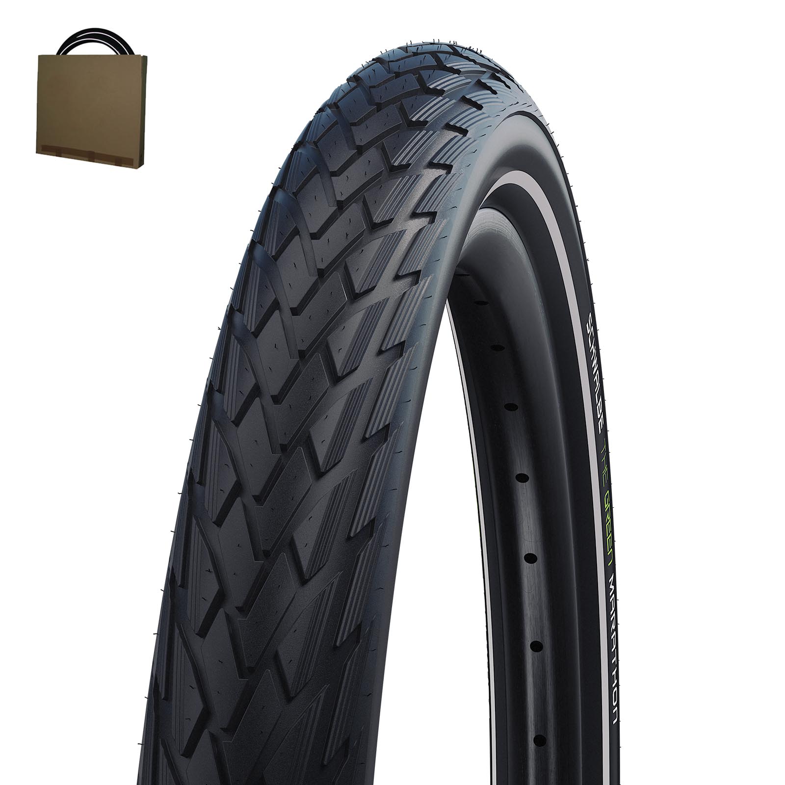SCHWALBE Reifen Green Marathon 28x2.00 | 50-622 HS620 schwarz Reflex Protection 5 