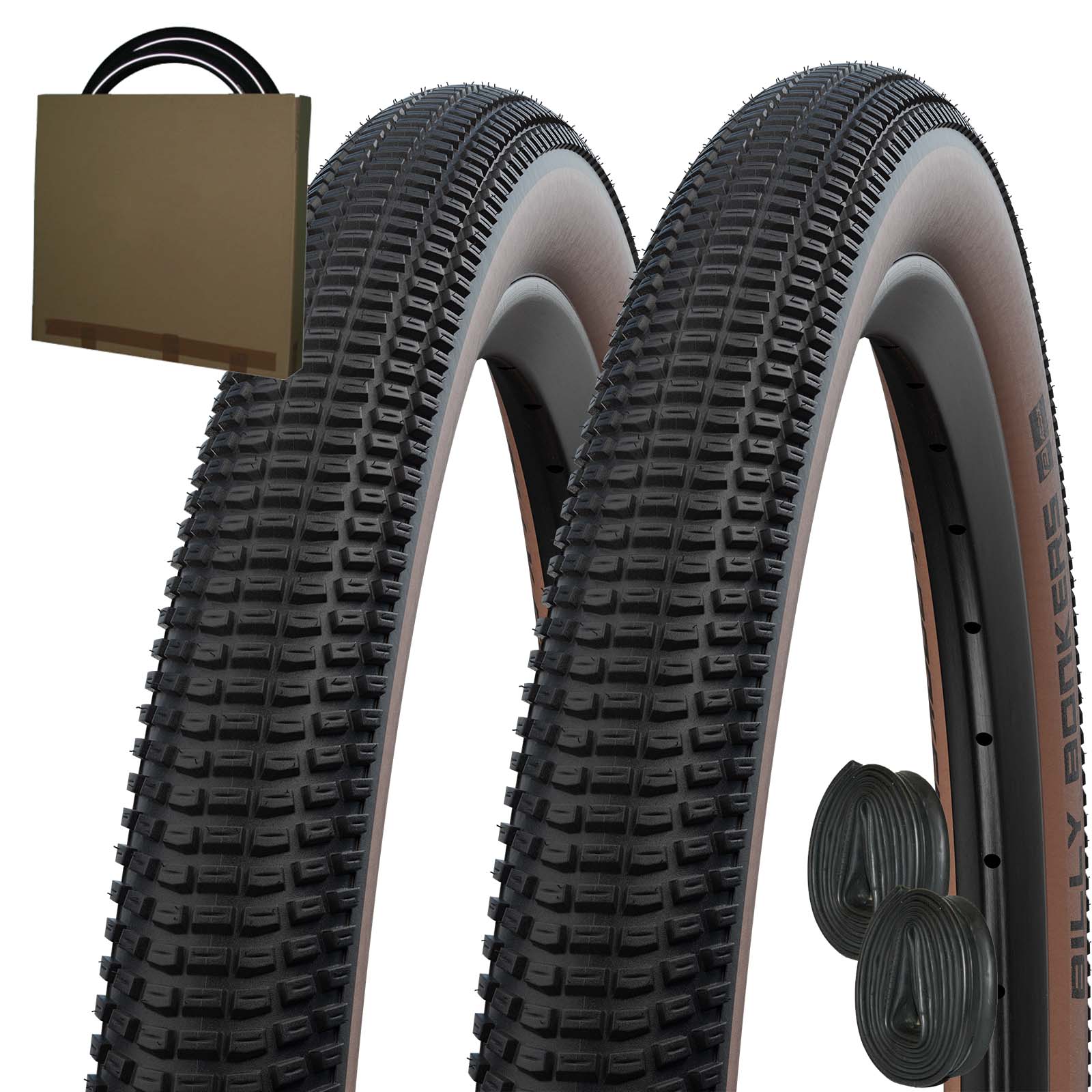 2x Schwalbe Reifen Billy Bonkers HS600 26x2.25 | 57-559 Draht schwarz/bronze 