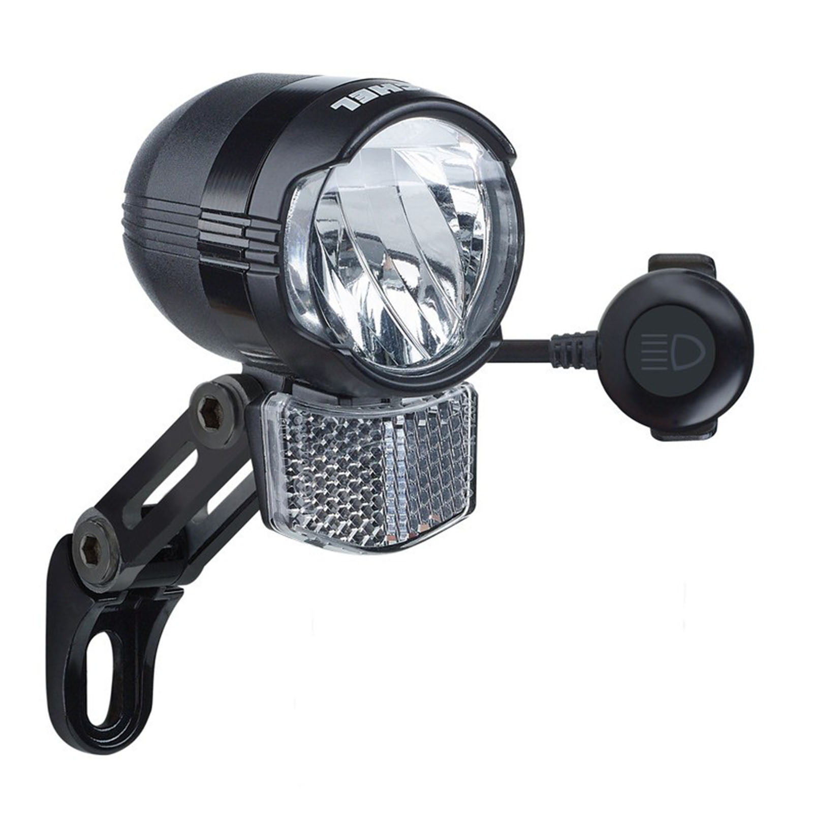 Büchel E-BIKE LED Scheinwerfer 60 Lux Shiny FL mit Fernlicht 100-Lux