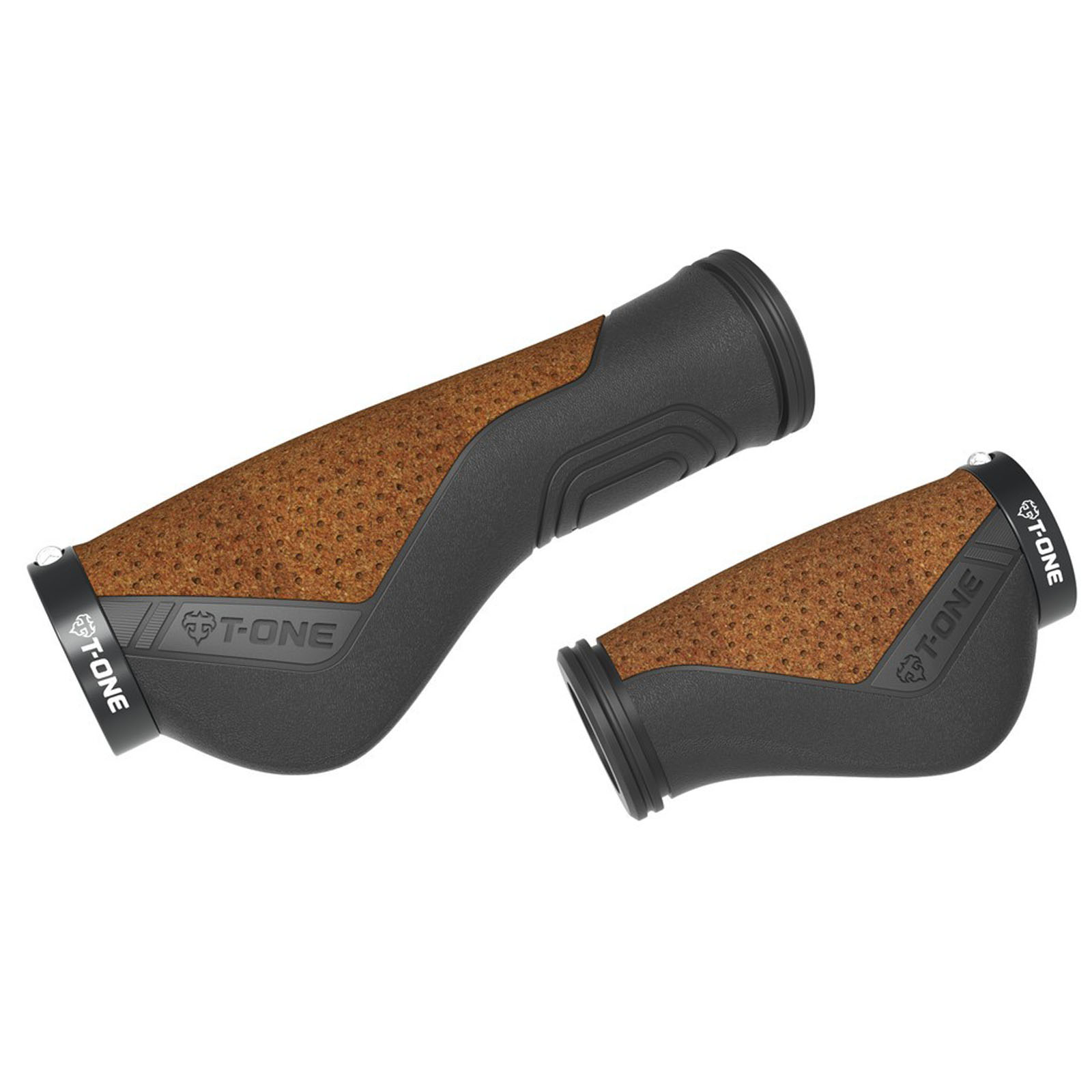 T-ONE Lenkergriffe  Ripple Kork Ergo 130/90mm schwarz/kork 1x Schraubensicherung