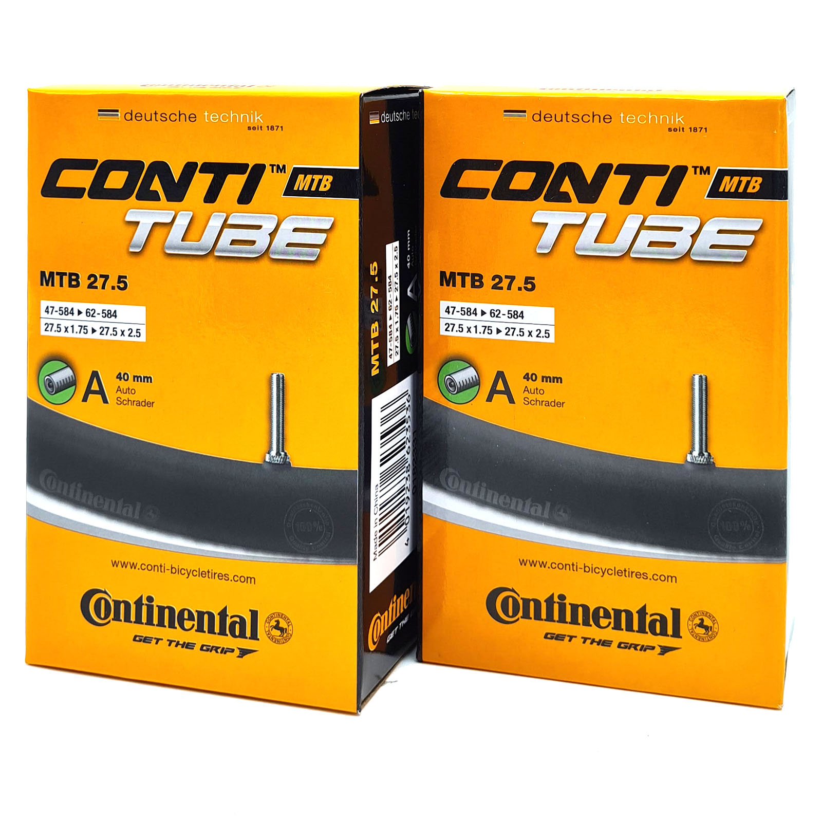 2x Continental Schlauch MTB 27,5 Zoll 47/62-584 AV40