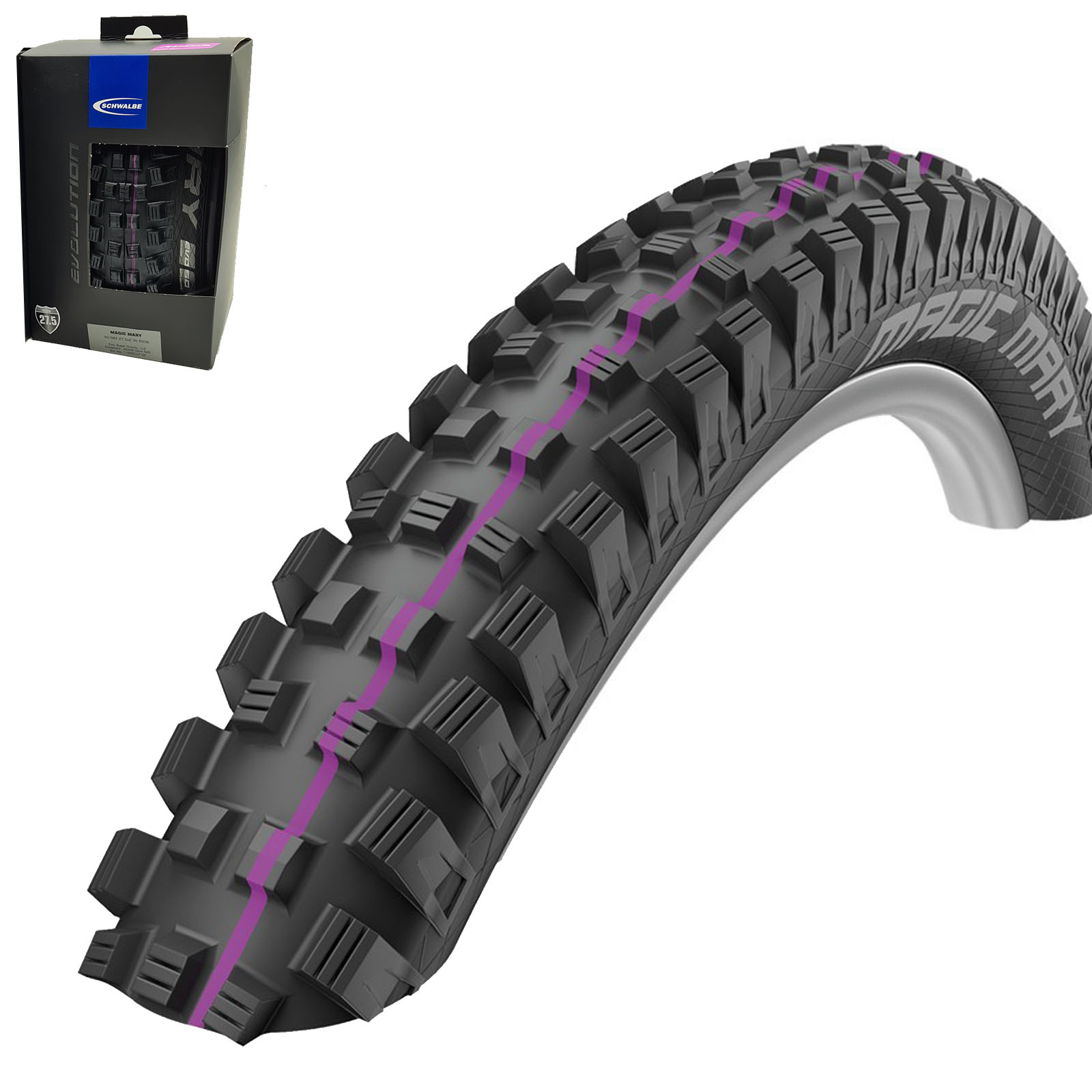 Schwalbe Faltreifen Magic Mary HS447 SuperGravity TLE UltraSoft 27,5x2.35 | 60-584 schwarz