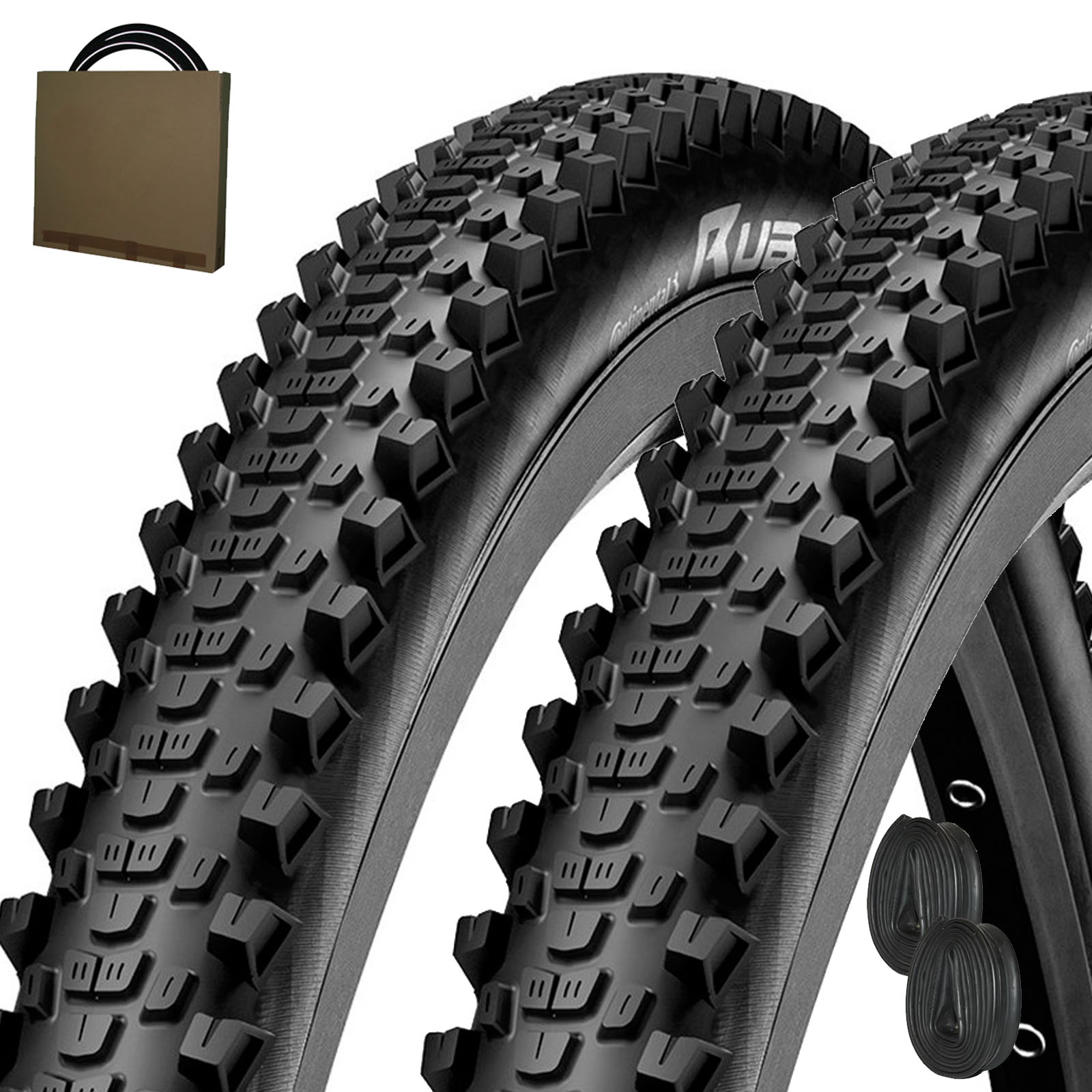 2x CONTINENTAL E-Bike Reifen eRuban Plus 27,5-29 Zoll schwarz mit/ohne Schläuche