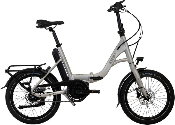 BBF E-Bike Faltrad 20" Houston AL400 400Wh Bosch Nexus 8-Gang RT DISC silber matt 44cm