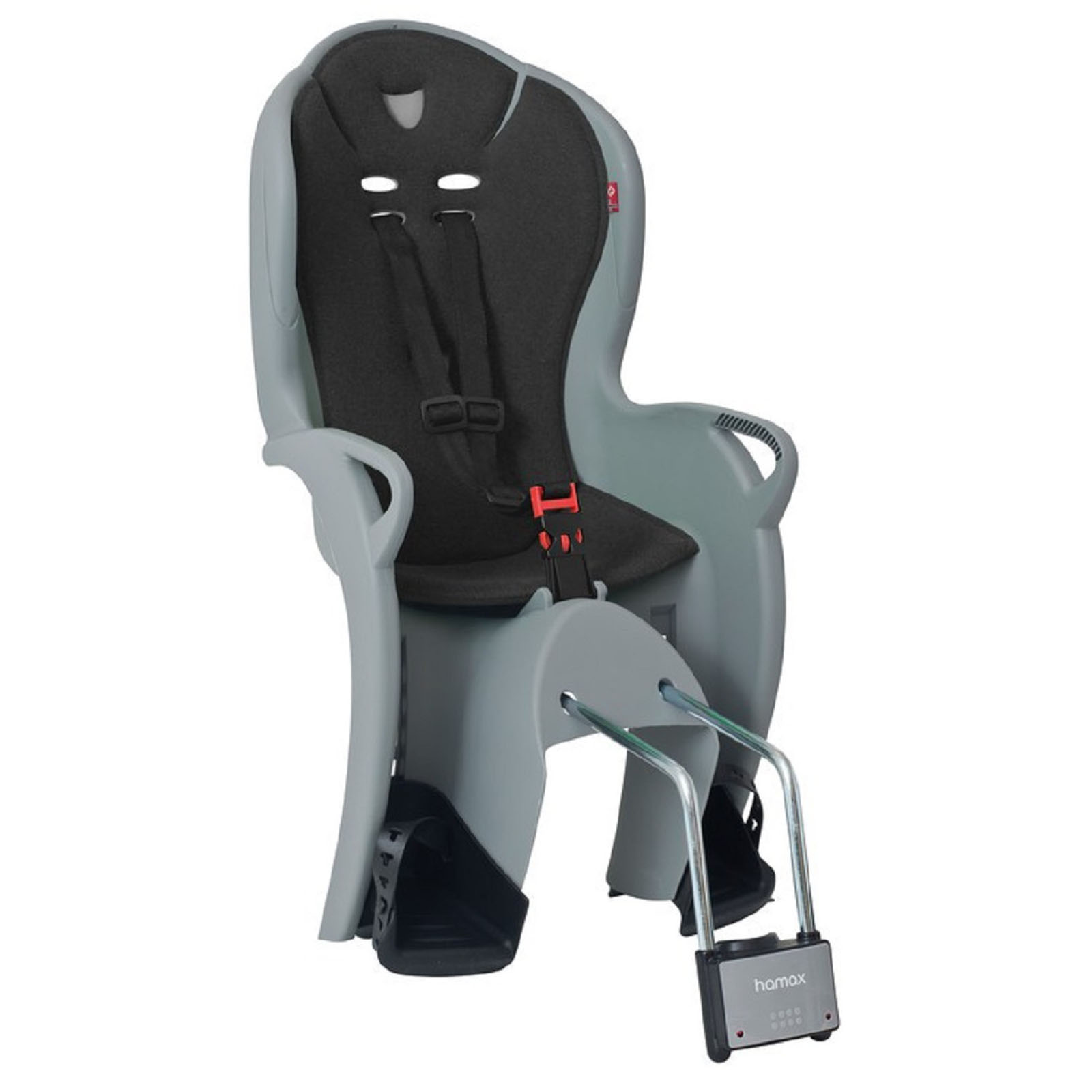 Hamax Kindersitz  Kiss  grau/schwarz Rahmenrohrbefestigung