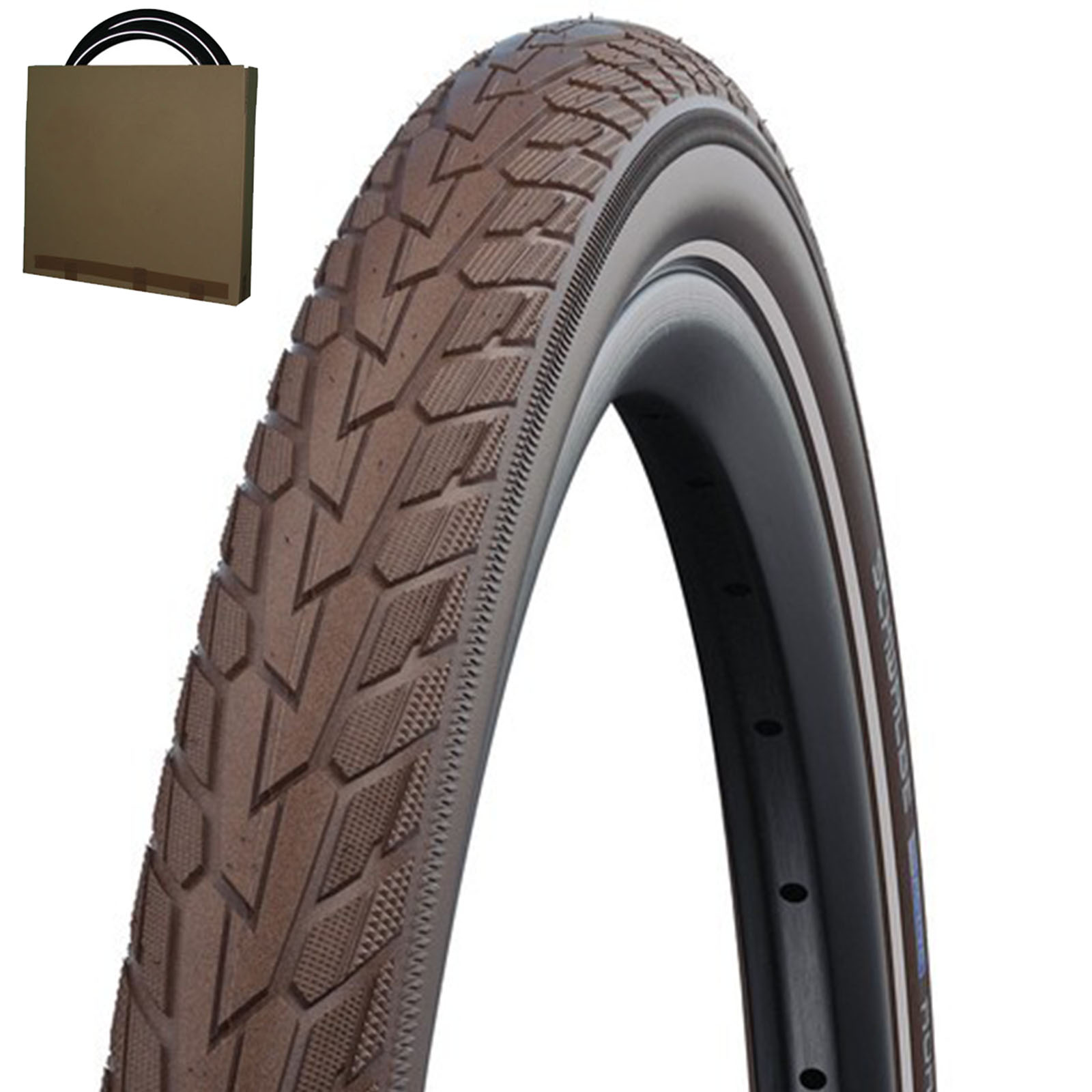 Schwalbe Reifen Road Cruiser HS484 26x1.75 | 47-559 braun Reflex