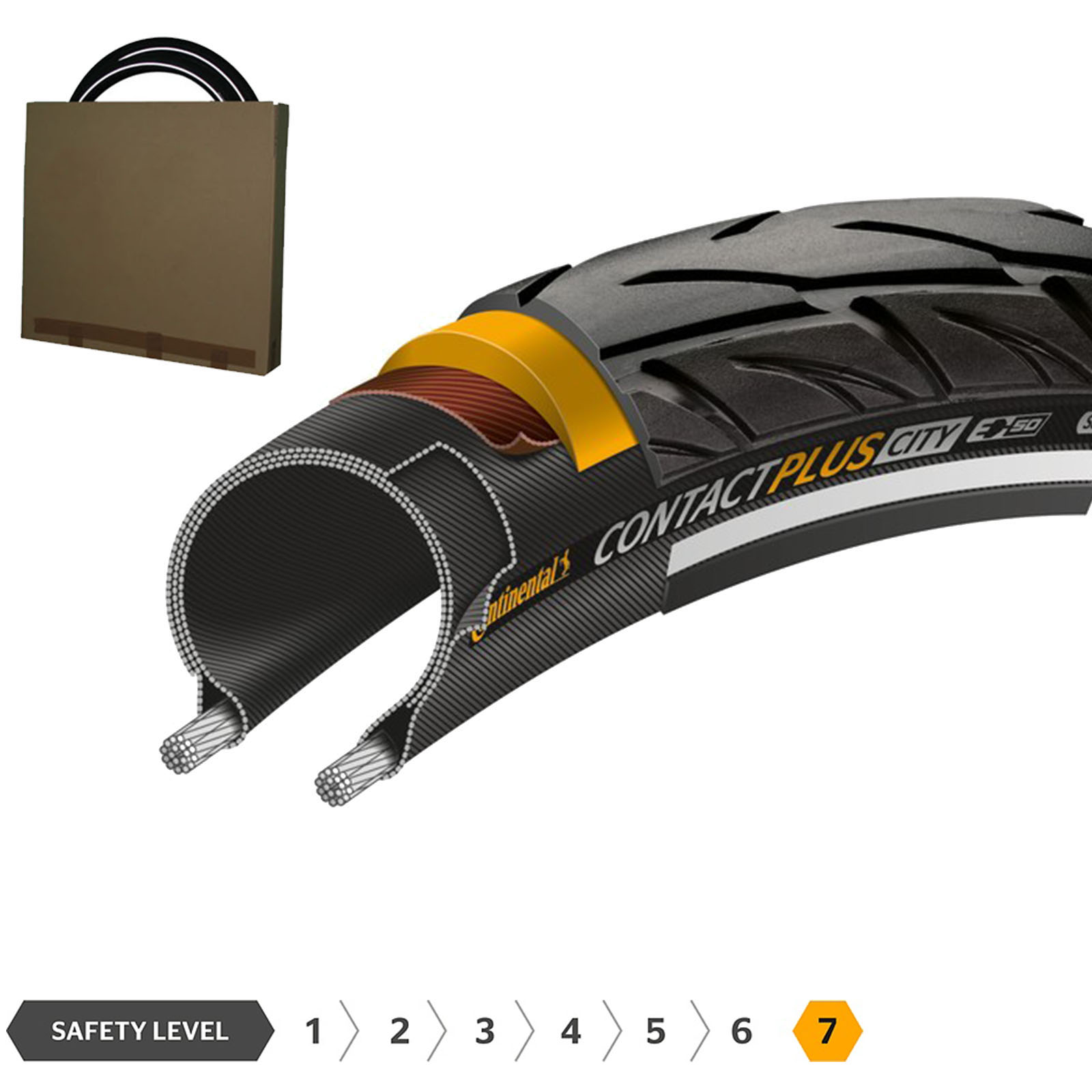 Continental Reifen Contact Plus City 28x1.40 | 37-622 schwarz