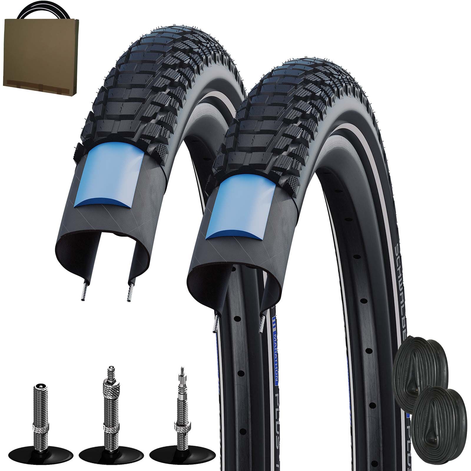 2x SCHWALBE Marathon Plus Tour Reifen 28x1.50 | 40-622 HS619 Reflex Unplattbar 