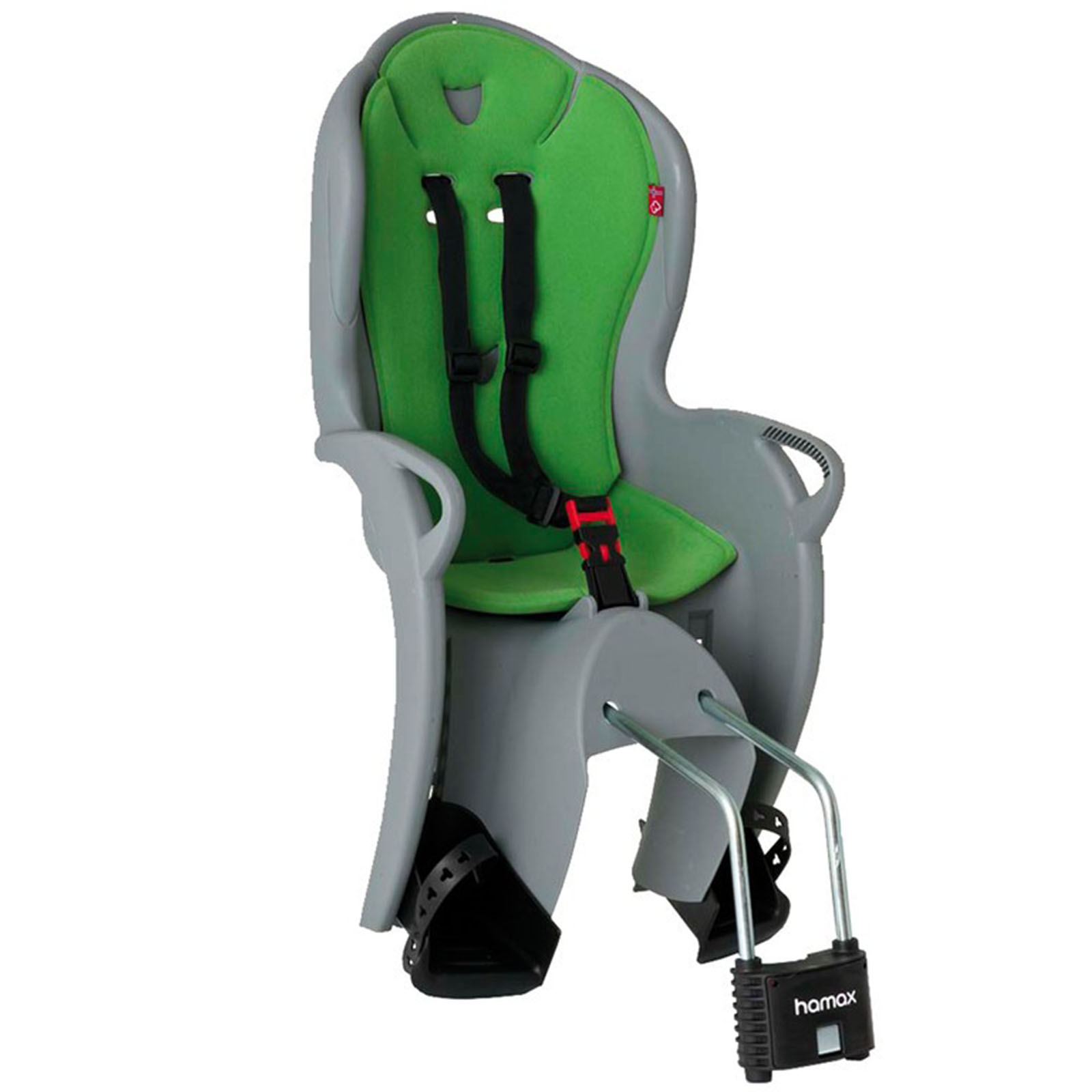 Hamax Kindersitz  Kiss  grau/grün Rahmenrohrbefestigung