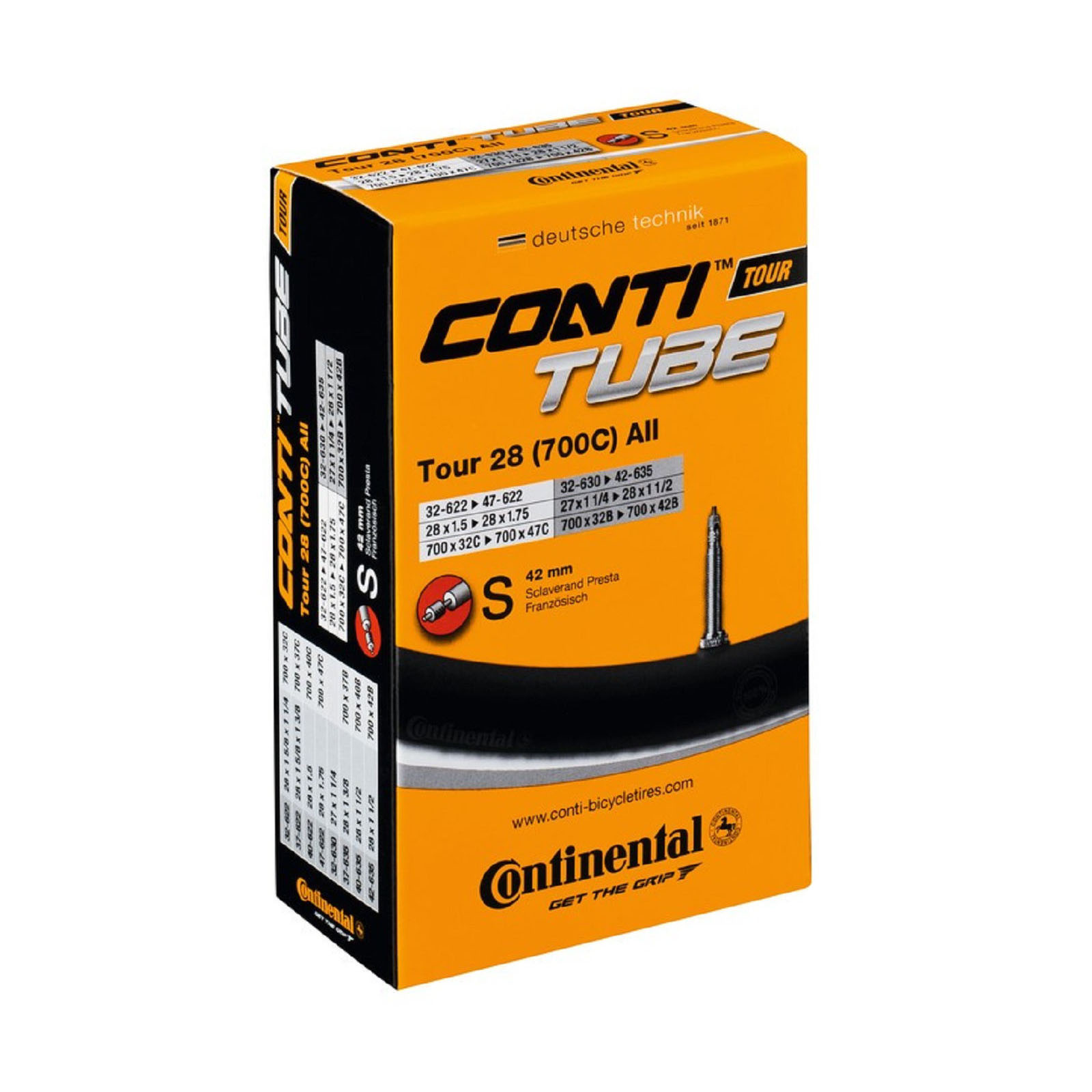 Continental Schlauch 28" Tour28all SV 60mm extra long