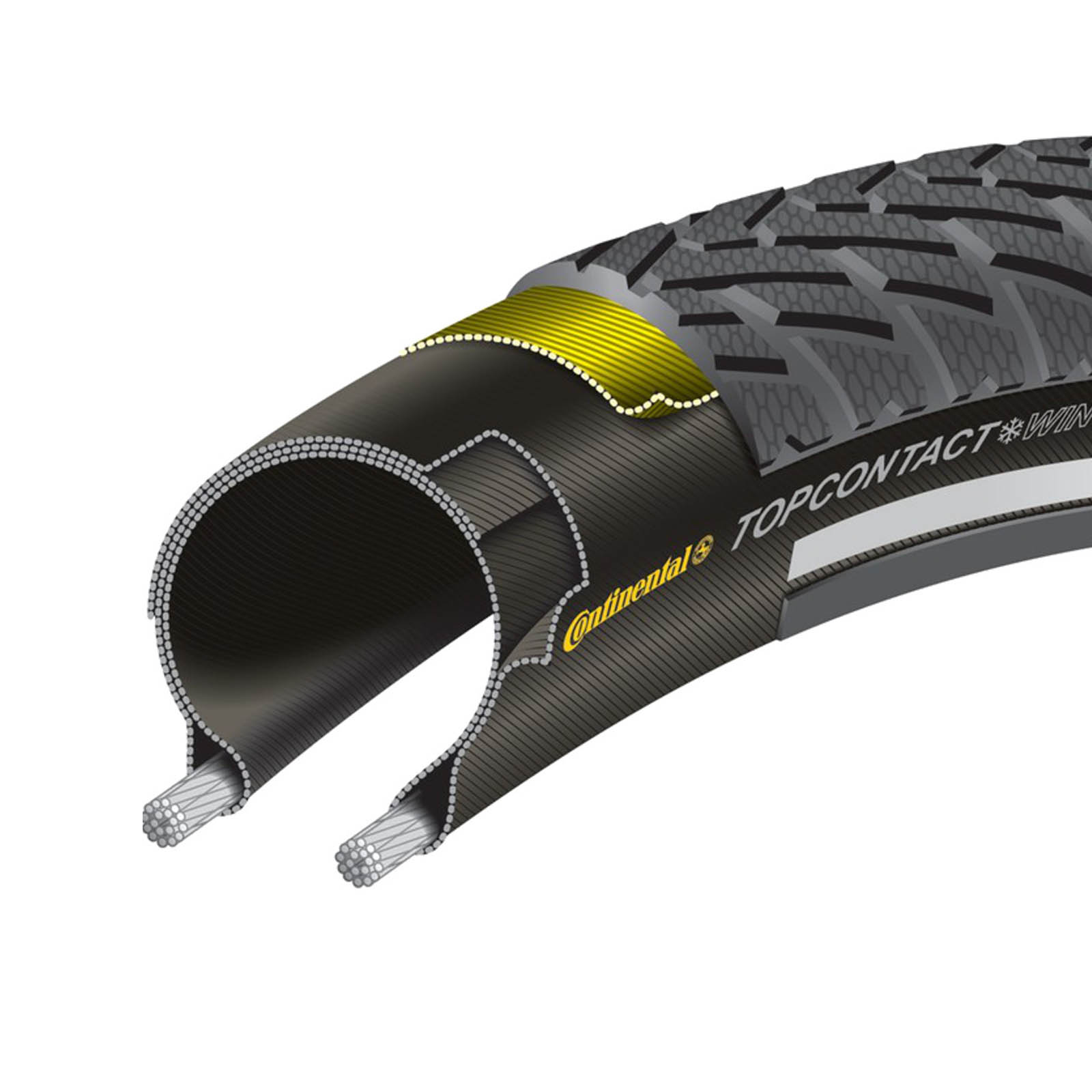 Continental Reifen faltbar  Top Contact Winter II Premium  42-622 schwarz/Reflex