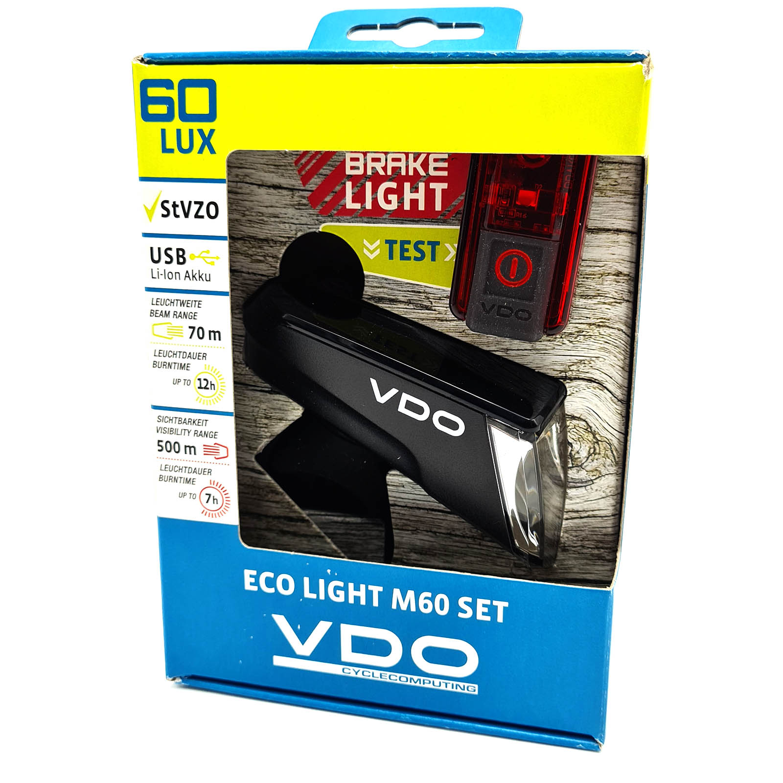 VDO LED Akku Beleuchtungsset ECO LIGHT M 60 | RED PLUS
