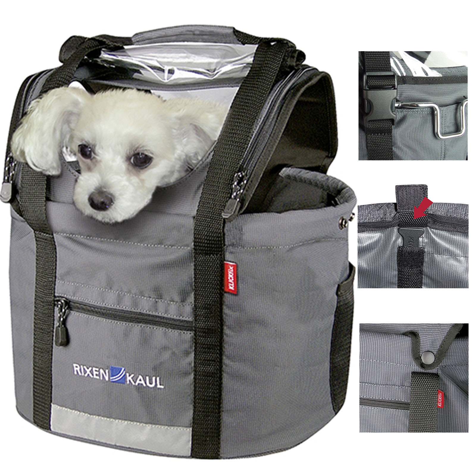 KLICKFIX Hundeshopper Doggy grau 38x29x35/40cm