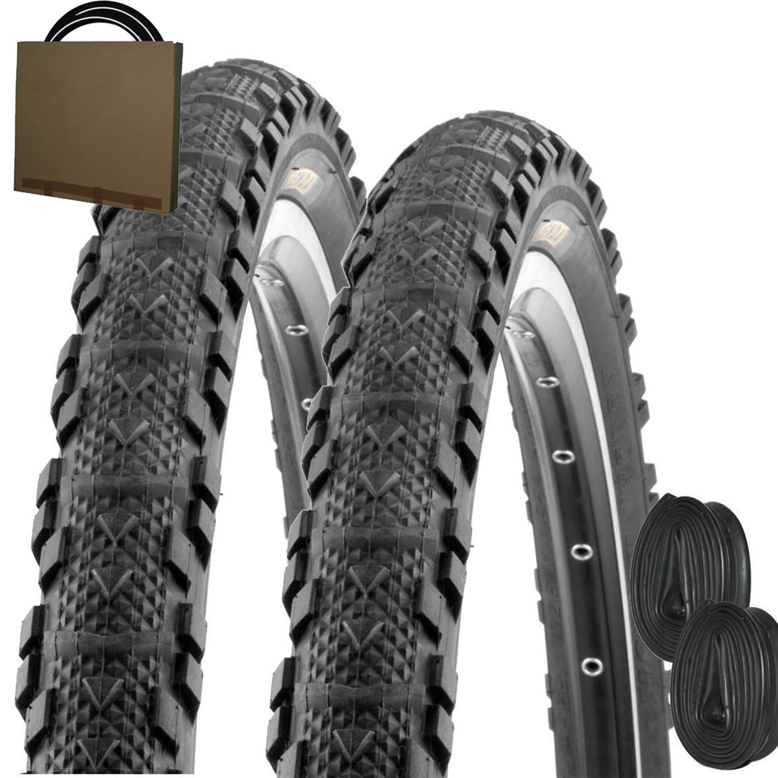 2x KENDA Reifen KWICK K-879 26x1.95 | 50-559 schwarz mit DV Schlauch